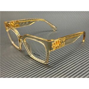 NWOT Miu Miu Transparent Gold Glasses
